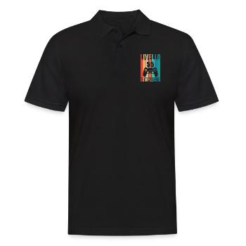 Level 55 - Men's Polo Shirt - black - Front - Kai (181cm)