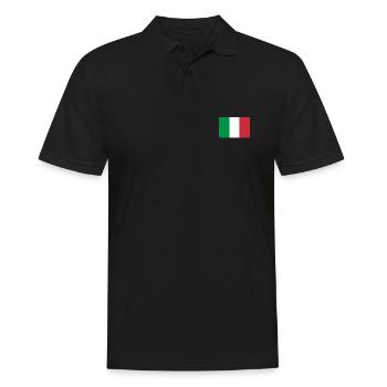 Italien Flagge Fahne Italia - Männer Poloshirt - Schwarz - Vorne - Kai (181cm)