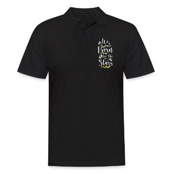 Stern Wunsch Teleskop Astronaut - Männer Poloshirt - Schwarz - Vorne - Kai (181cm)