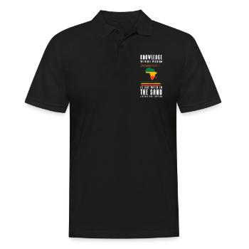 Safari Culture Travel Zebra - Men's Polo Shirt - black - Front - Kai (181cm)