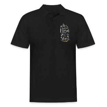 Starry Sky Shooting Star Dream Moon - Men's Polo Shirt - black - Front - Kai (181cm)