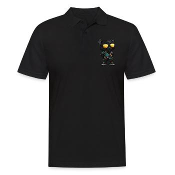Panther Comic Lustig Sommer - Männer Poloshirt - Schwarz - Vorne - Kai (181cm)