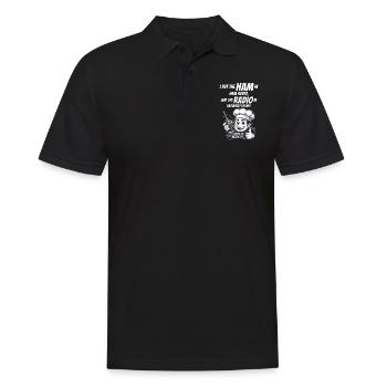 Radiantly Funny Amateur Ham Radio Operator Chef - Men's Polo Shirt - black - Front - Kai (181cm)