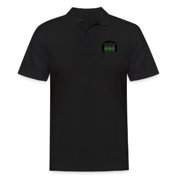 DJ headphone rhytm frequency equalizer - Men's Polo Shirt - black - Front - Kai (181cm)