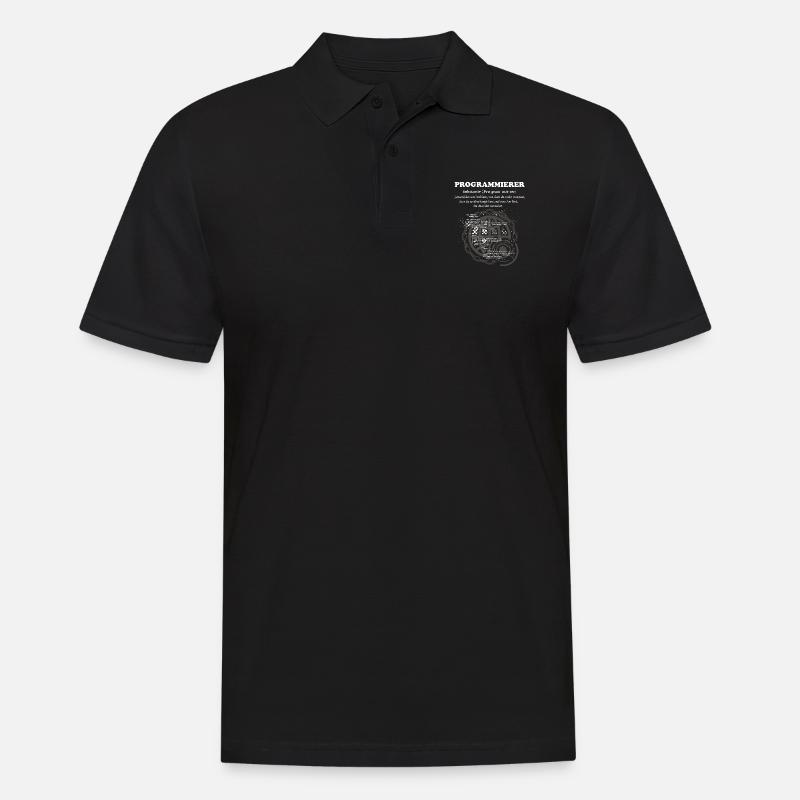 Programmierer Duden - Männer Poloshirt - Schwarz