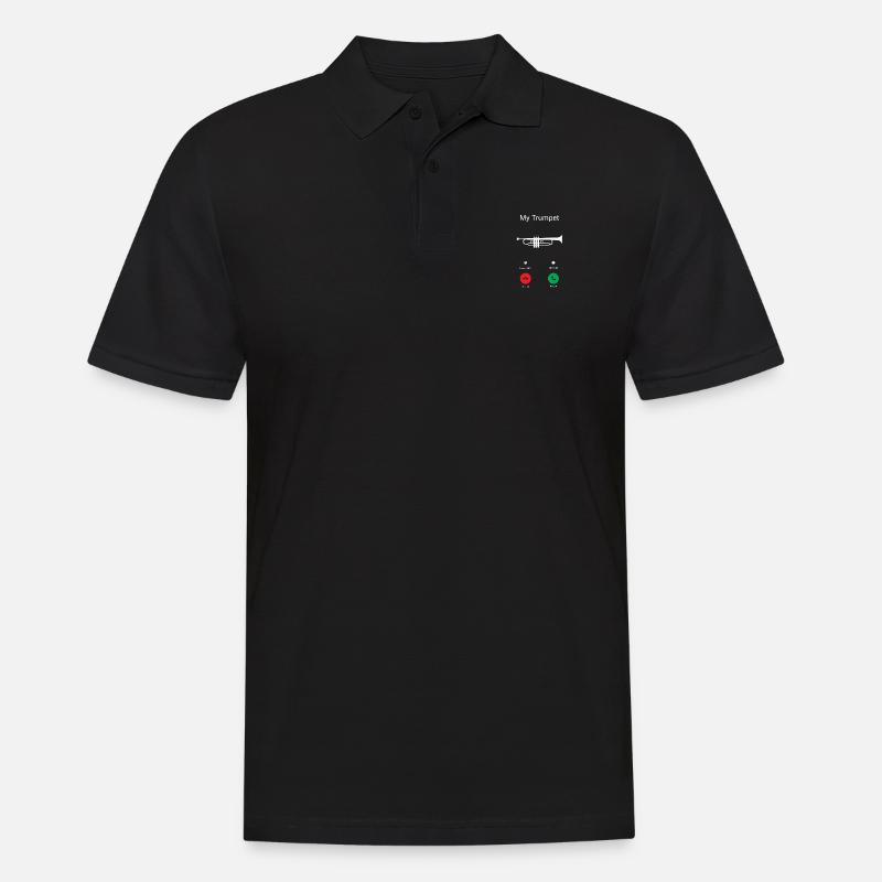 Die Trompete ruft - Männer Poloshirt - Schwarz