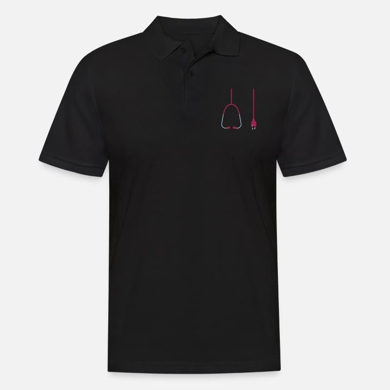 Stethoscop Power - Männer Poloshirt - Schwarz