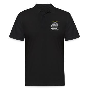 REGISSEUR - Männer Poloshirt - Schwarz - Vorne - Kai (181cm)
