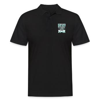 Ice hockey MOM favorite hockey player gift - Men's Polo Shirt - black - Front - Kai (181cm)