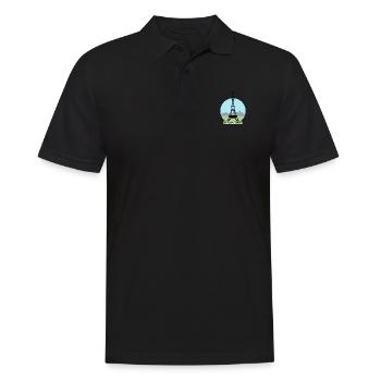 I love Paris - Männer Poloshirt - Schwarz - Vorne - Kai (181cm)
