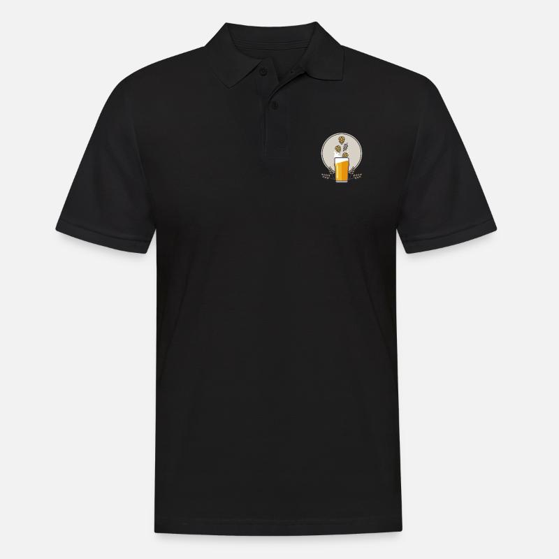 Beer splash - Männer Poloshirt - Schwarz