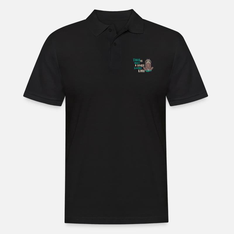 Pilates - Männer Poloshirt - Schwarz