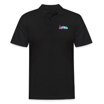 New York - Männer Poloshirt - Schwarz - Vorne - Kai (181cm)