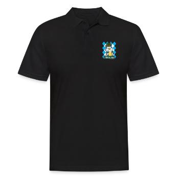 Wiesn Pinguin Zoo Tier Bier Geschenk - Männer Poloshirt - Schwarz - Vorne - Kai (181cm)