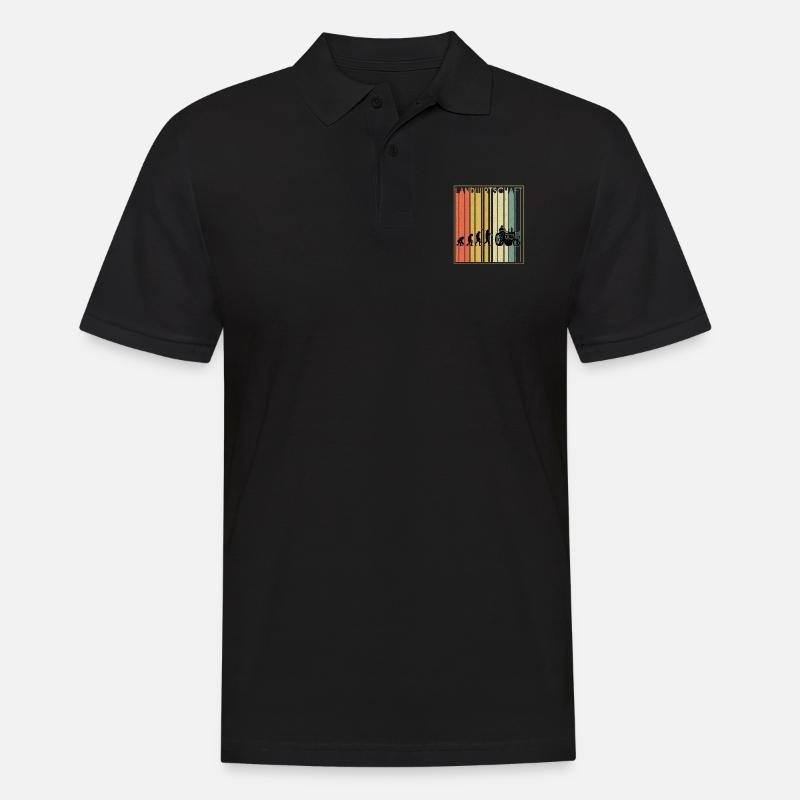Traktor Shirt · Landwirtschaft · Evolution - Männer Poloshirt - Schwarz