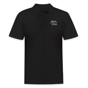 Landwirtschaft - Männer Poloshirt - Schwarz - Vorne - Kai (181cm)