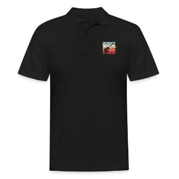 Idée cadeau vintage - Polo Homme - noir - Devant - Kai (181cm)