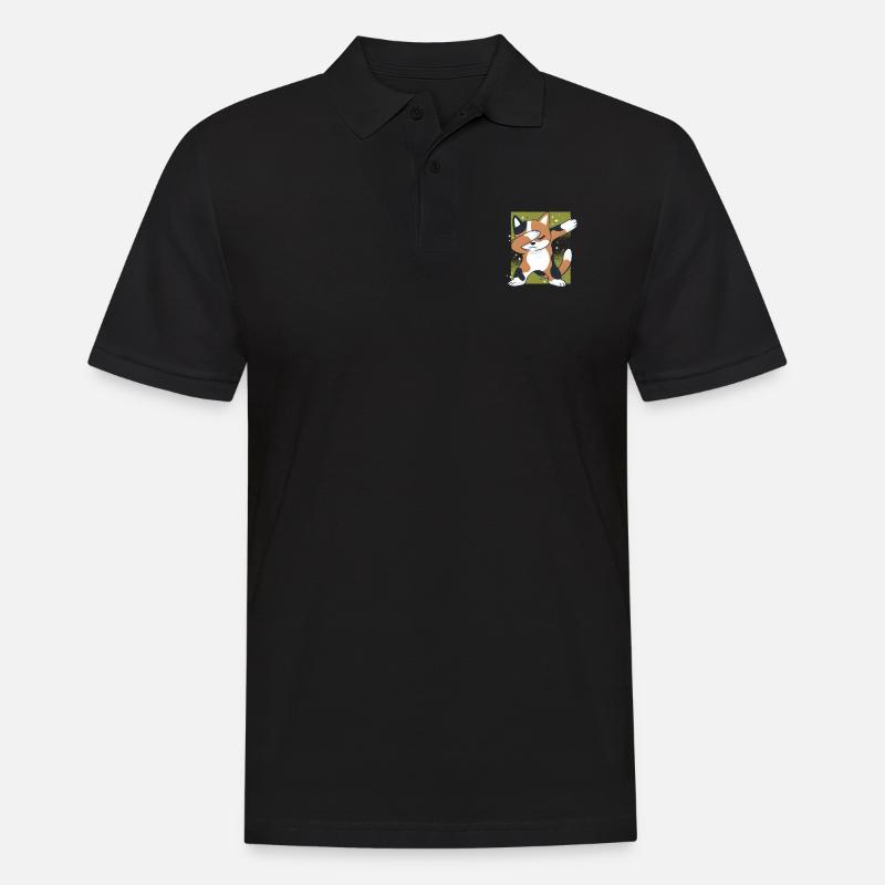 Dab Dabbing Chat Chat Danse - Polo Homme - noir