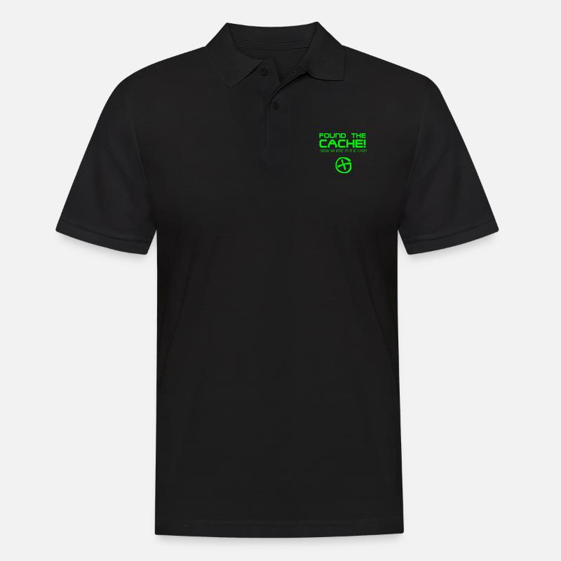 Found The Cach - Männer Poloshirt - Schwarz