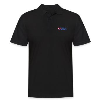 Kuba Schriftzug Logo Landesflagge Heimat Geschenk - Männer Poloshirt - Schwarz - Vorne - Kai (181cm)