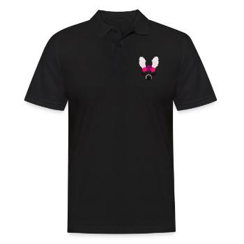 Funny Llama Llama Alpaca t-shirt gift ideas - Men's Polo Shirt - black - Front - Kai (181cm)