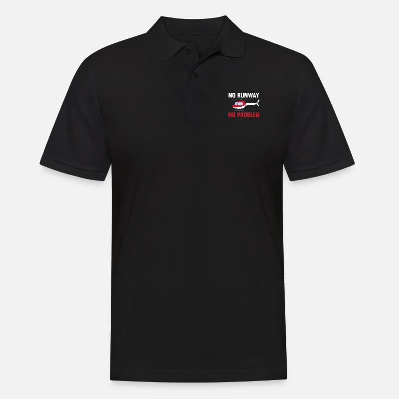 Pilot Hubschrauber Helikopter Geschenk Piloten - Männer Poloshirt - Schwarz