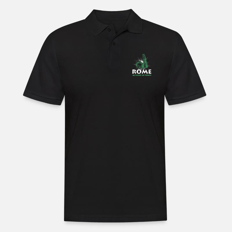 Rom - Männer Poloshirt - Schwarz