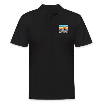 Hiking Hike - Men's Polo Shirt - black - Front - Kai (181cm)
