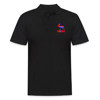 Norwegen - Männer Poloshirt - Schwarz - Vorne - Kai (181cm)