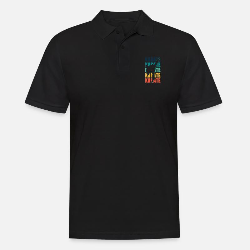 Karate Karate Karate Karate Karate - Männer Poloshirt - Schwarz