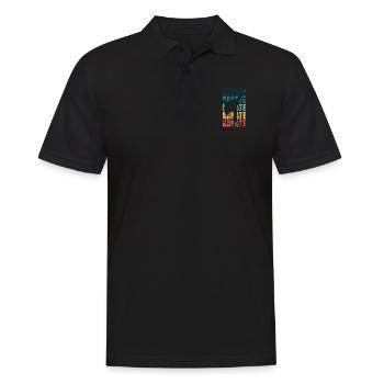 Karate Karate Karate Karate Karate Grunge - Männer Poloshirt - Schwarz - Vorne - Kai (181cm)
