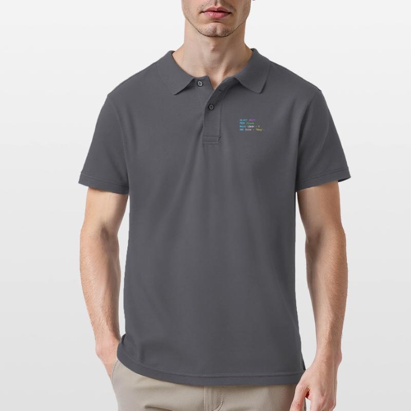 Funny SQL design for sql programmers, DBA, Men's Polo Shirt