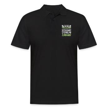 Vet Tech Veterinary Technician Job Title - Männer Poloshirt - Schwarz - Vorne - Kai (181cm)