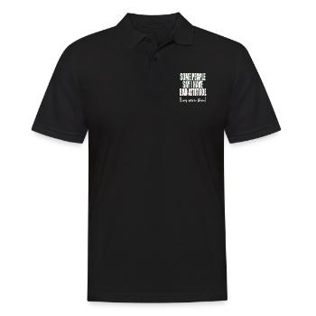 "Certaines personnes disent que j'ai une mauvaise - Polo Homme - noir - Devant - Kai (181cm)