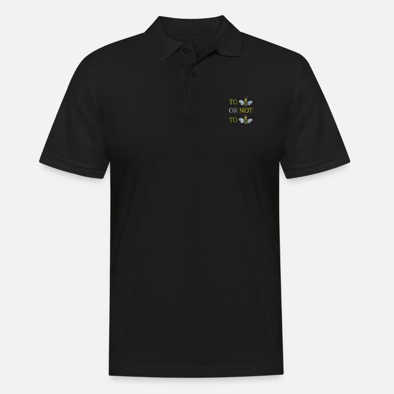 Biene - Männer Poloshirt - Schwarz