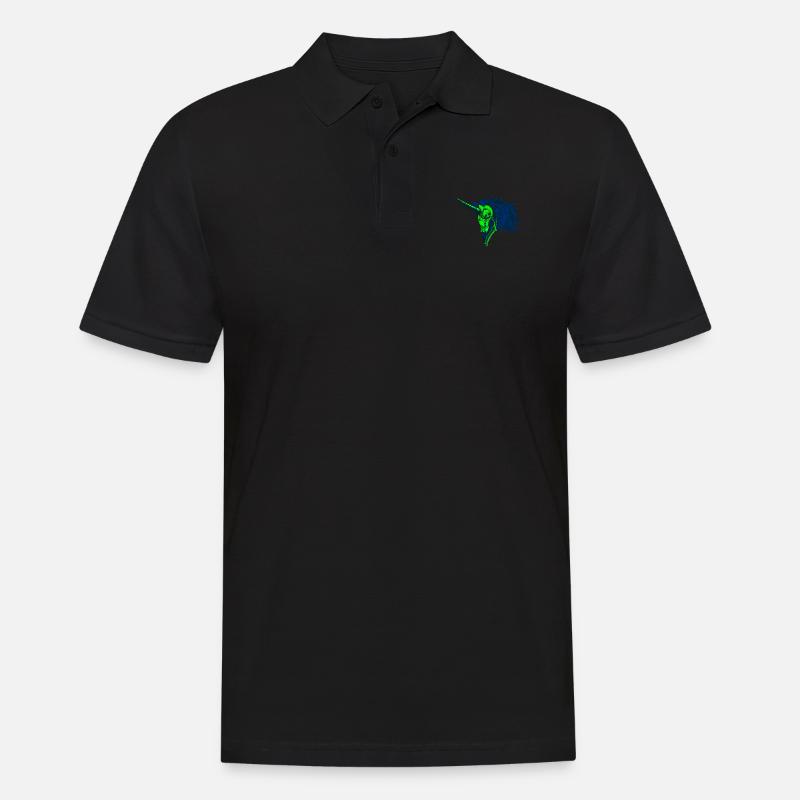 Das Einhorn - Männer Poloshirt - Schwarz