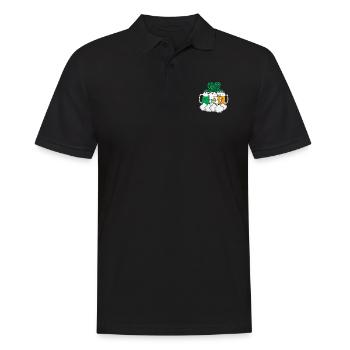 Irland Symbole Kleeblatt Bier - Männer Poloshirt - Schwarz - Vorne - Kai (181cm)