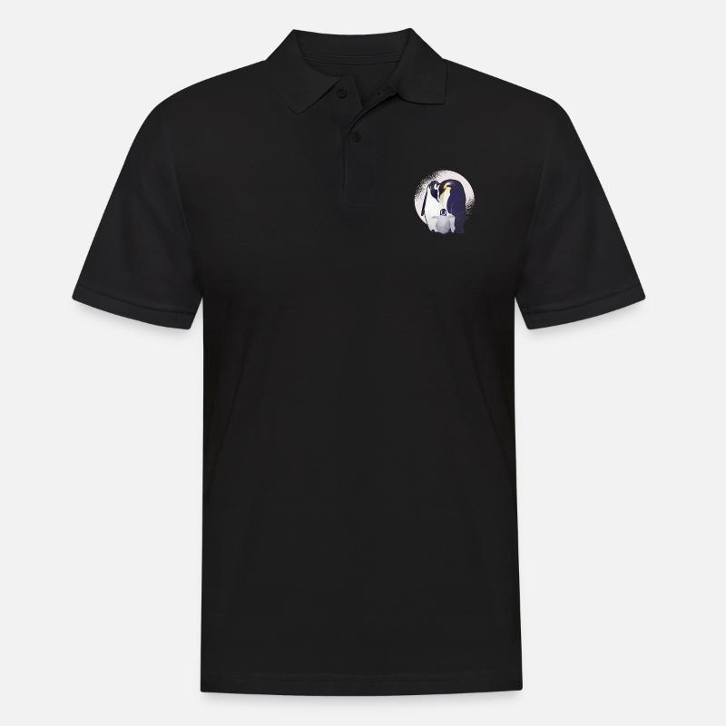 Pinguin - Männer Poloshirt - Schwarz