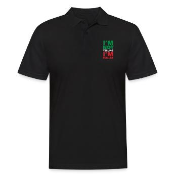 Funny Italian Gift - Men's Polo Shirt - black - Front - Kai (181cm)