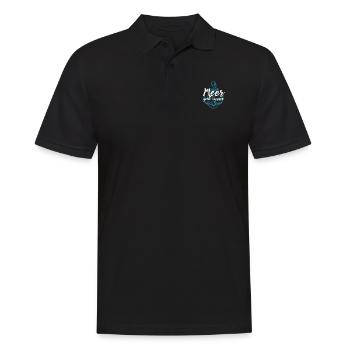 Meer geht immer Seemann Segler Anker, - Männer Poloshirt - Schwarz - Vorne - Kai (181cm)