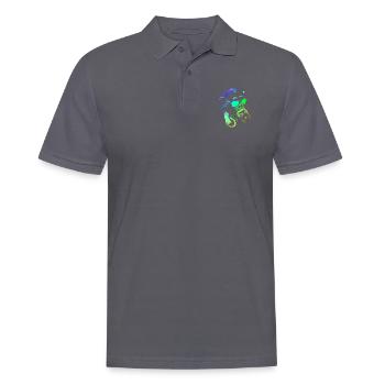 Monkey DJ - Men's Polo Shirt - charcoal grey - Front - Nico (186cm)