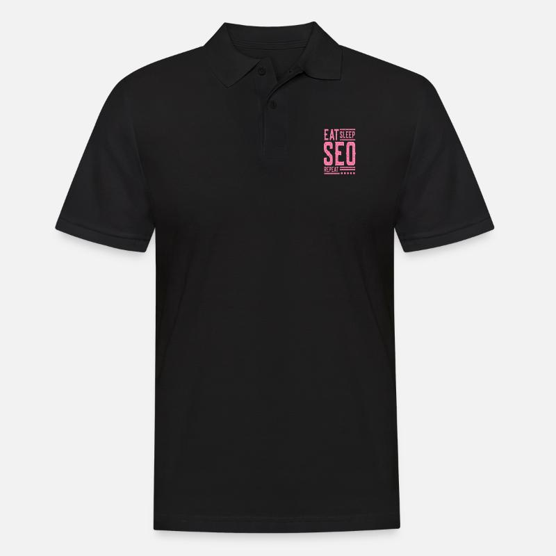 SEO - Männer Poloshirt - Schwarz