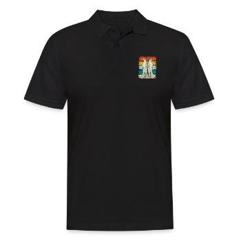 Retro meerkat animals - Men's Polo Shirt - black - Front - Kai (181cm)