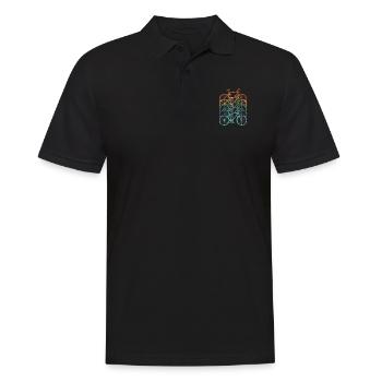 Fahrrad Fahrradtour - Männer Poloshirt - Schwarz - Vorne - Kai (181cm)
