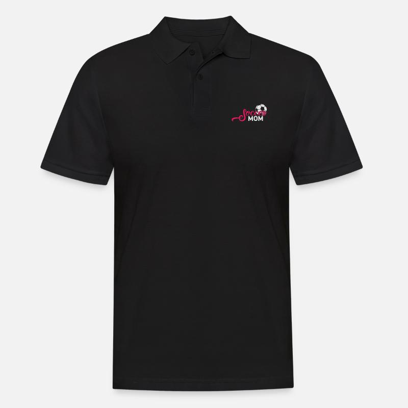 Fußball mutter - Männer Poloshirt - Schwarz