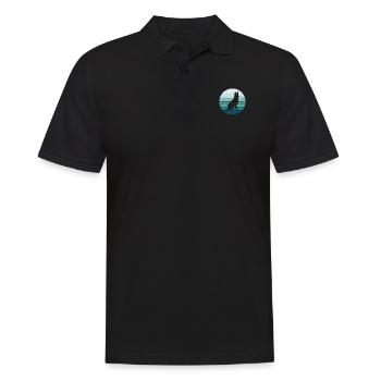 Berger Allemand - Rétro, Style Vintage - Polo Homme - noir - Devant - Kai (181cm)