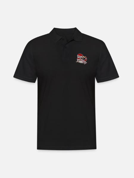 Christmas Otter - Men's Polo Shirt - black