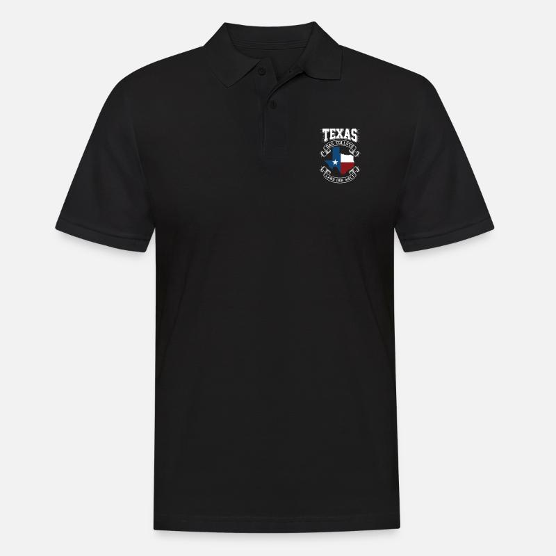 Texas - Männer Poloshirt - Schwarz