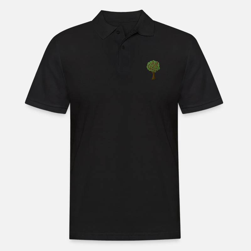 Apfelbaum Apfelpflücksaison Apfelgarten - Männer Poloshirt - Schwarz
