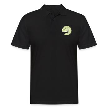 Hase Mond Karnickel Hasen Häschen Osterhasen - Männer Poloshirt - Schwarz - Vorne - Kai (181cm)